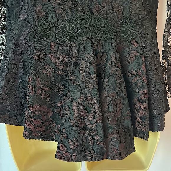 Zeeba New York Beautiful Vtg Gothic Floral Lace Jacket Coat **Approx Size S** - Picture 5 of 6